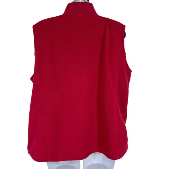 Woolrich Womens Fleece Raspberry Vest Outdoor Hiking Pockets Size XL - Picture 5 of 9